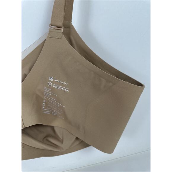 Honeylove Bra Crossover V Neck Nude Wireless 3X 44DD(E)/DDD(F) - Picture 7 of 14
